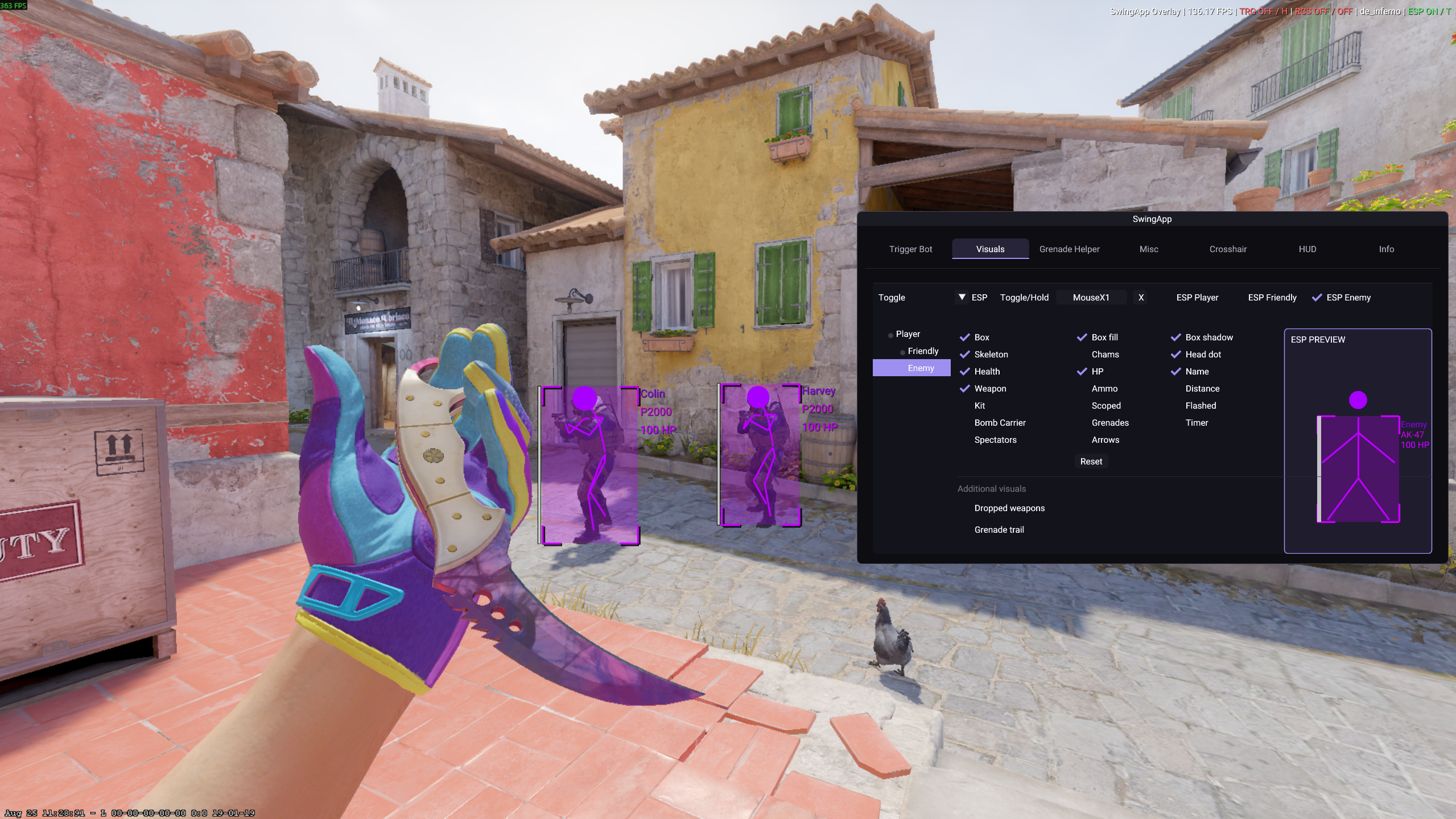 Swing interface preview